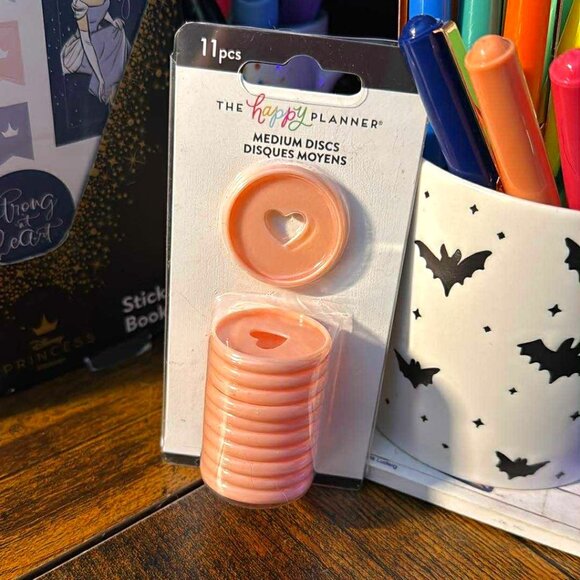 Happy Planner Medium - Classic Plastic Disc Set - BLUSH _ NEW - Picture 1 of 3